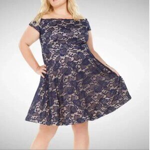 B Darlin || Off Shoulder Lace Dress || Size 18W